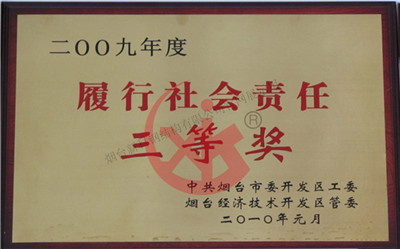 年度履行社會責任三等獎